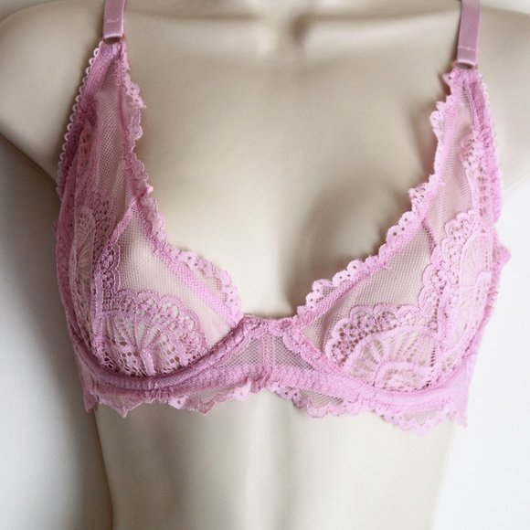 Savage X Fenty Bra Lavender Lace Demi Sz 34DD by Rihanna Nylon Women's Intimates - Picture 5 of 7